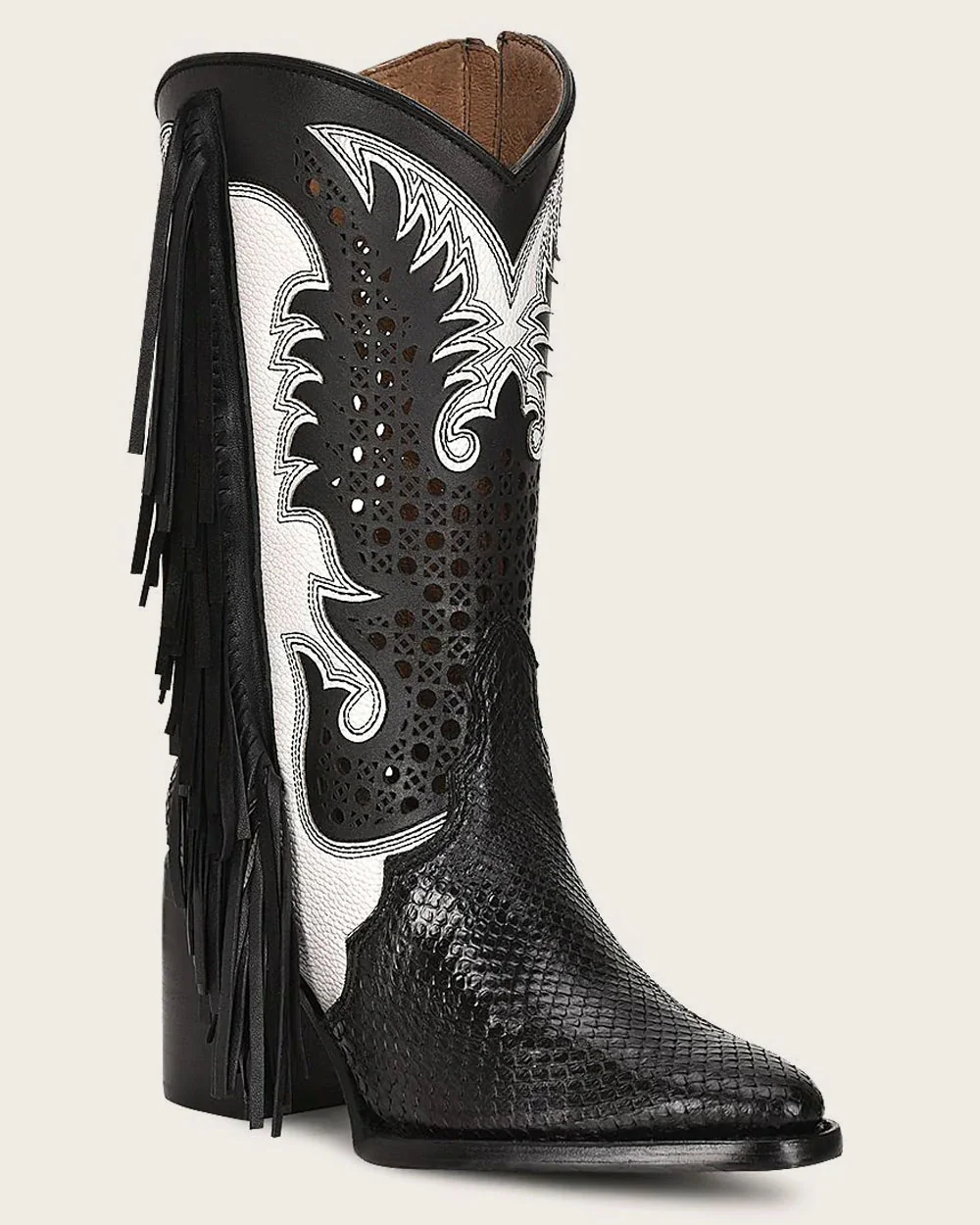Western Python Black Boots