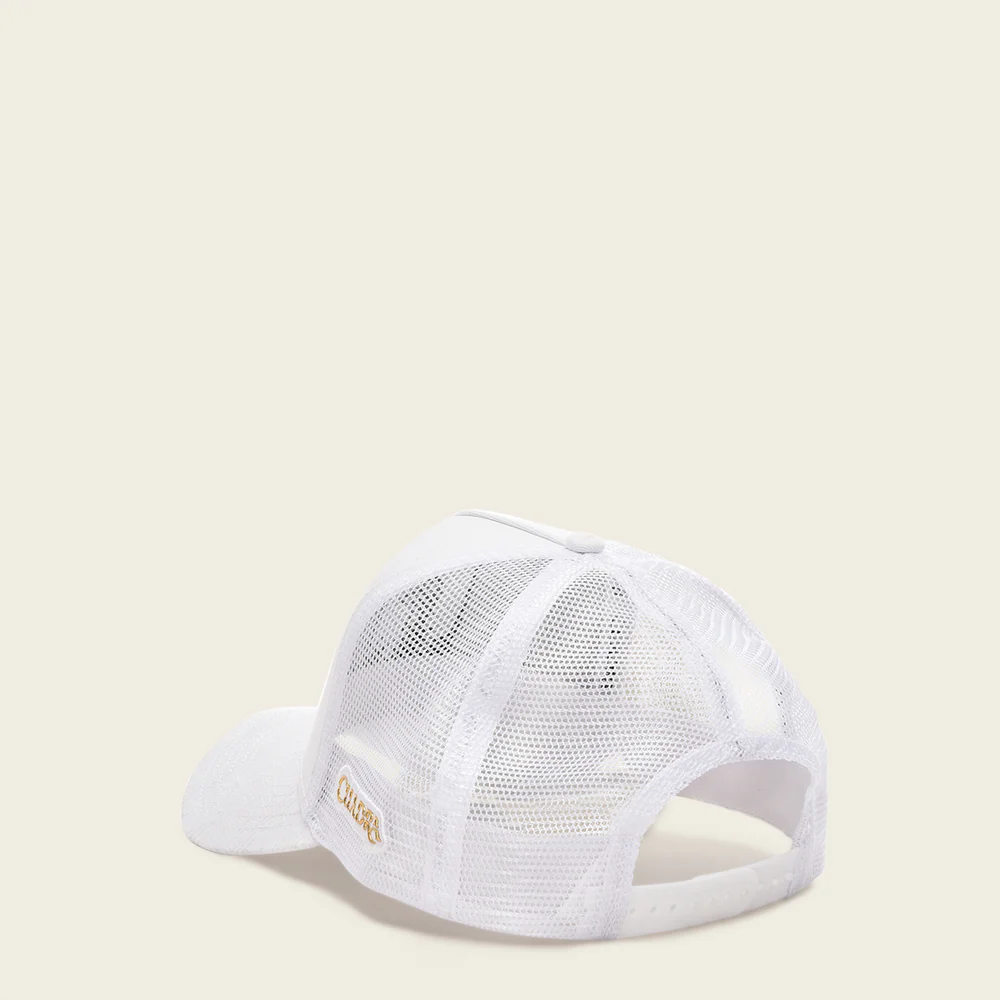White ostrich patch cap 12 White ostrich patch cap
