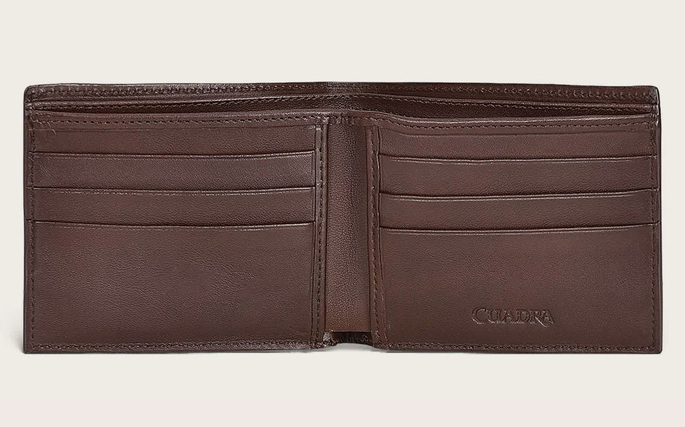 Brown ostrich leg wallet
