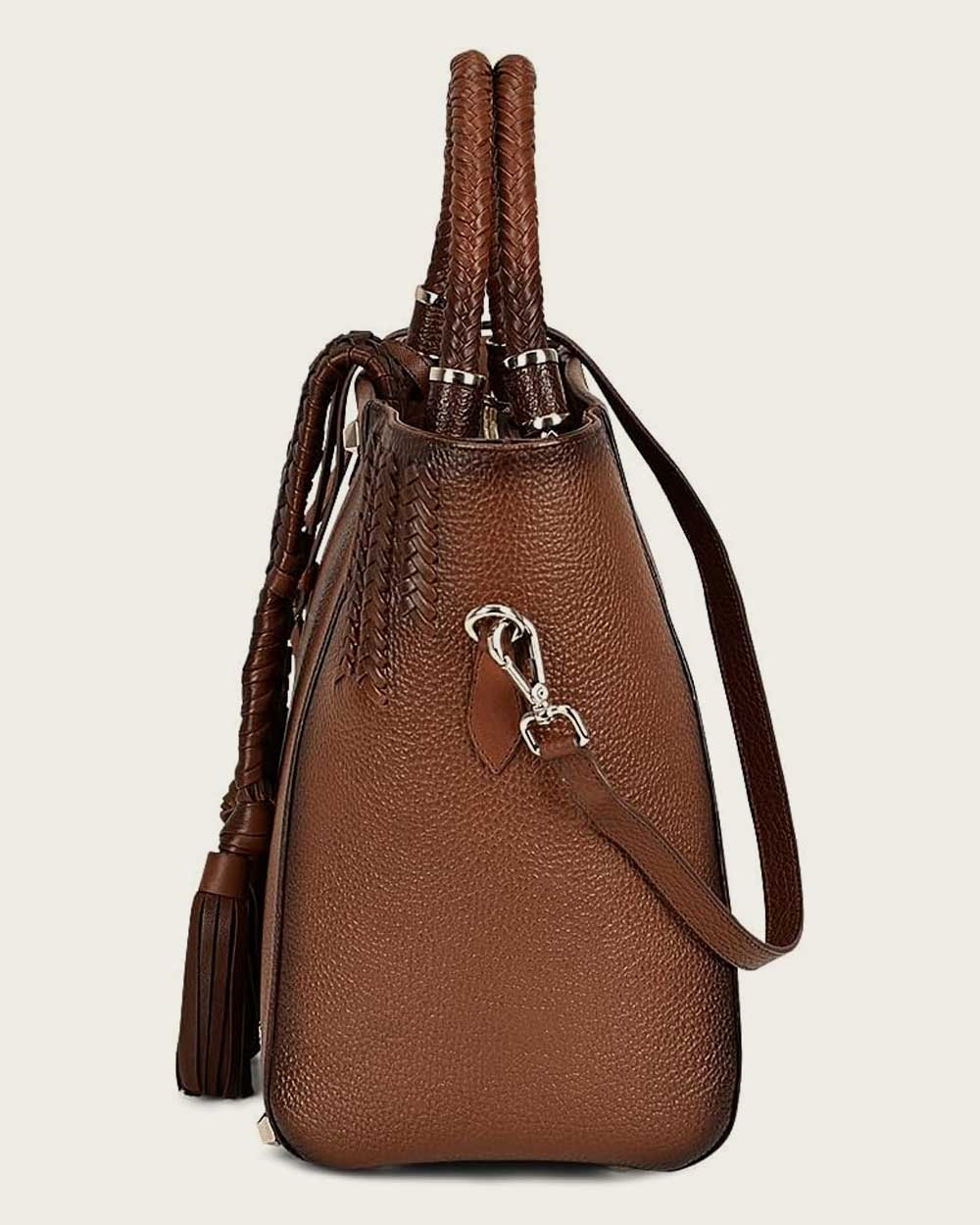 Brown handmade tote handbag 5 Brown handmade tote handbag