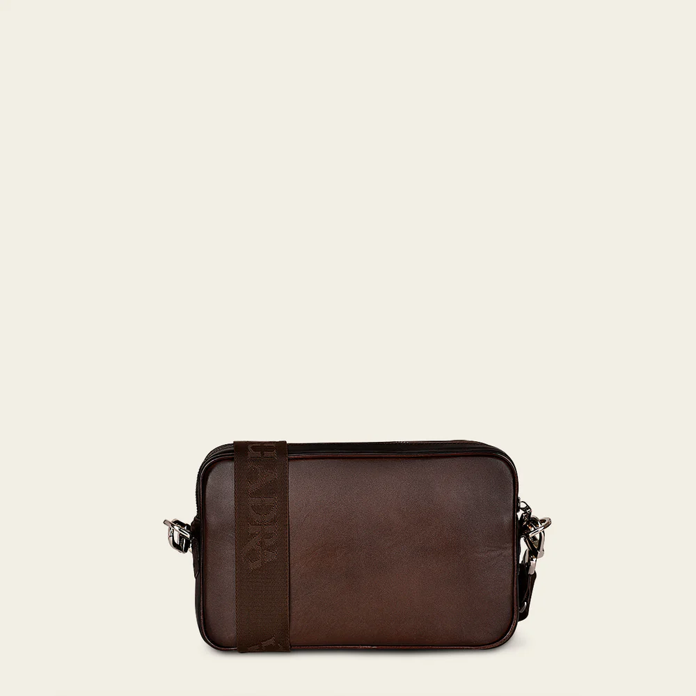 Brown ostich shoulder bag