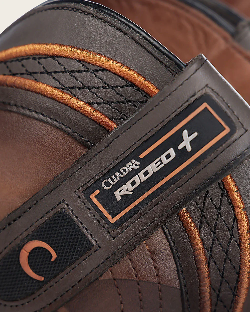 Hand-Painted Brown Leather Rodeo Cowboy Boots