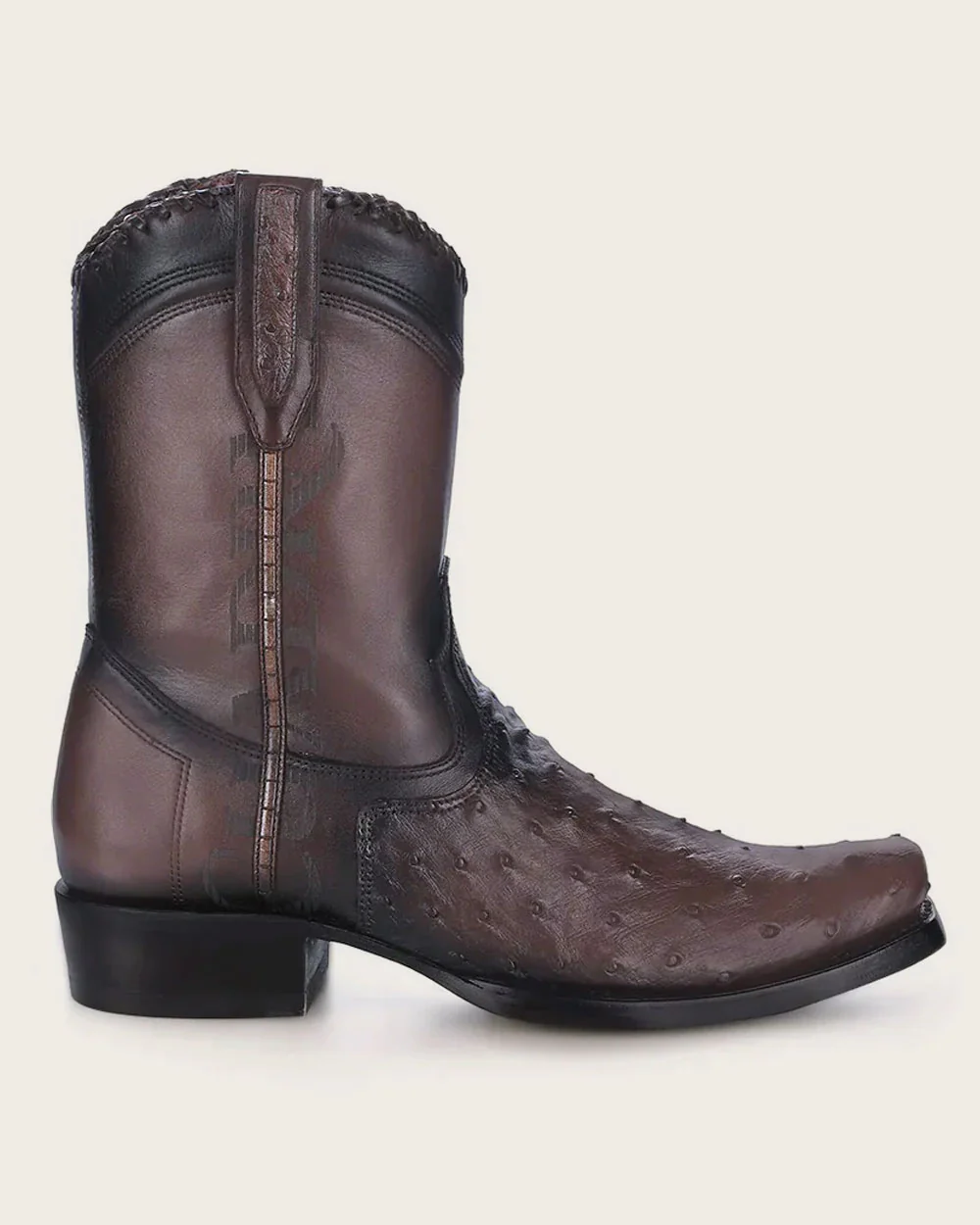 Western Casual Dark Brown Exotic Cowboy Boots 7 Western Casual Dark Brown Exotic Cowboy Boots