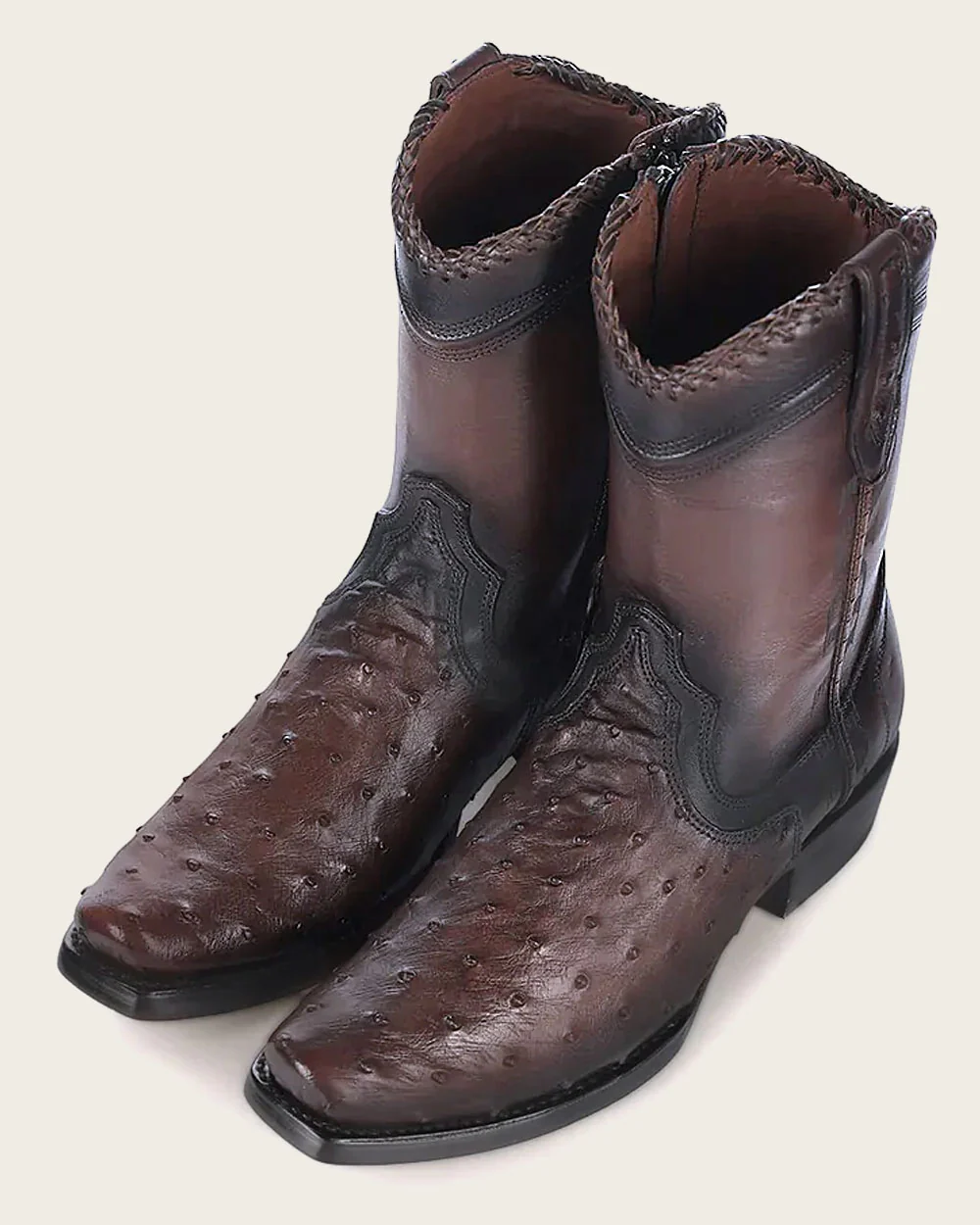 Western Casual Dark Brown Exotic Cowboy Boots 9 Western Casual Dark Brown Exotic Cowboy Boots