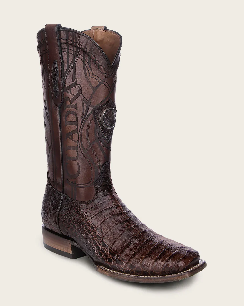 Engraved Honey Brown Cayman Western Boots 12 Engraved Honey Brown Cayman Western Boots
