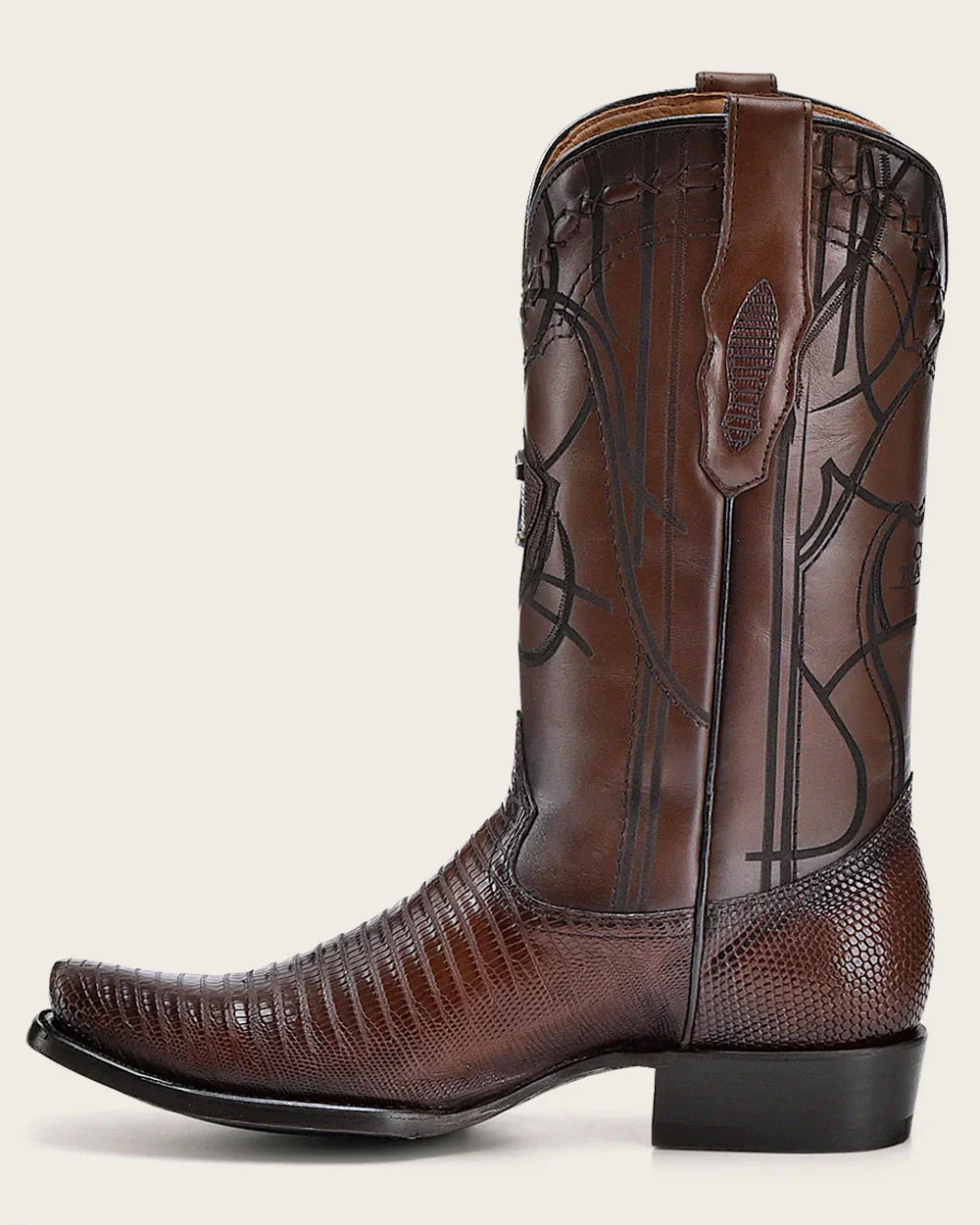 Lizard Engraved Western Boots