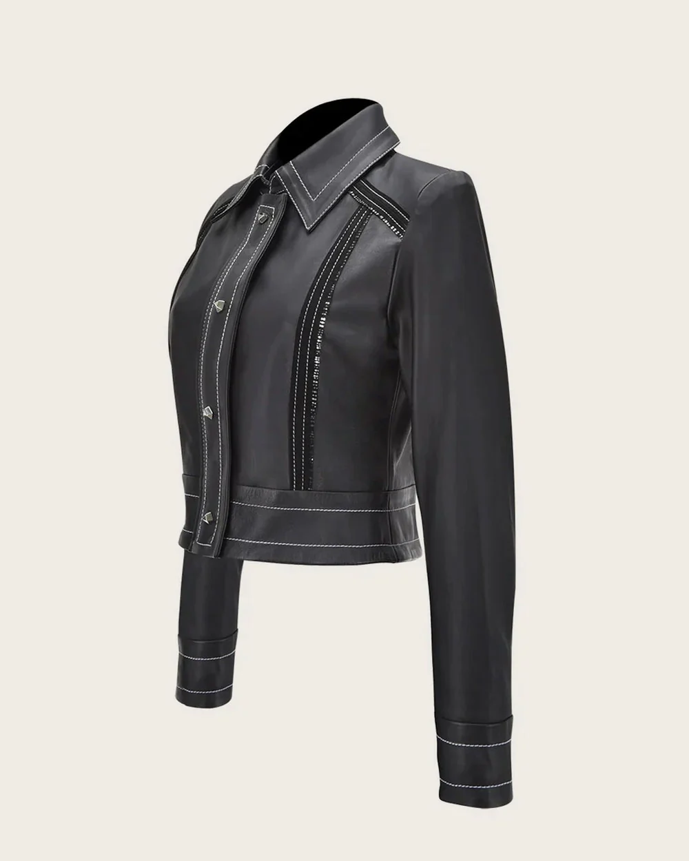 Black stitching jacket