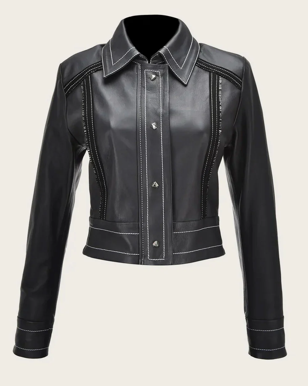 Black stitching jacket
