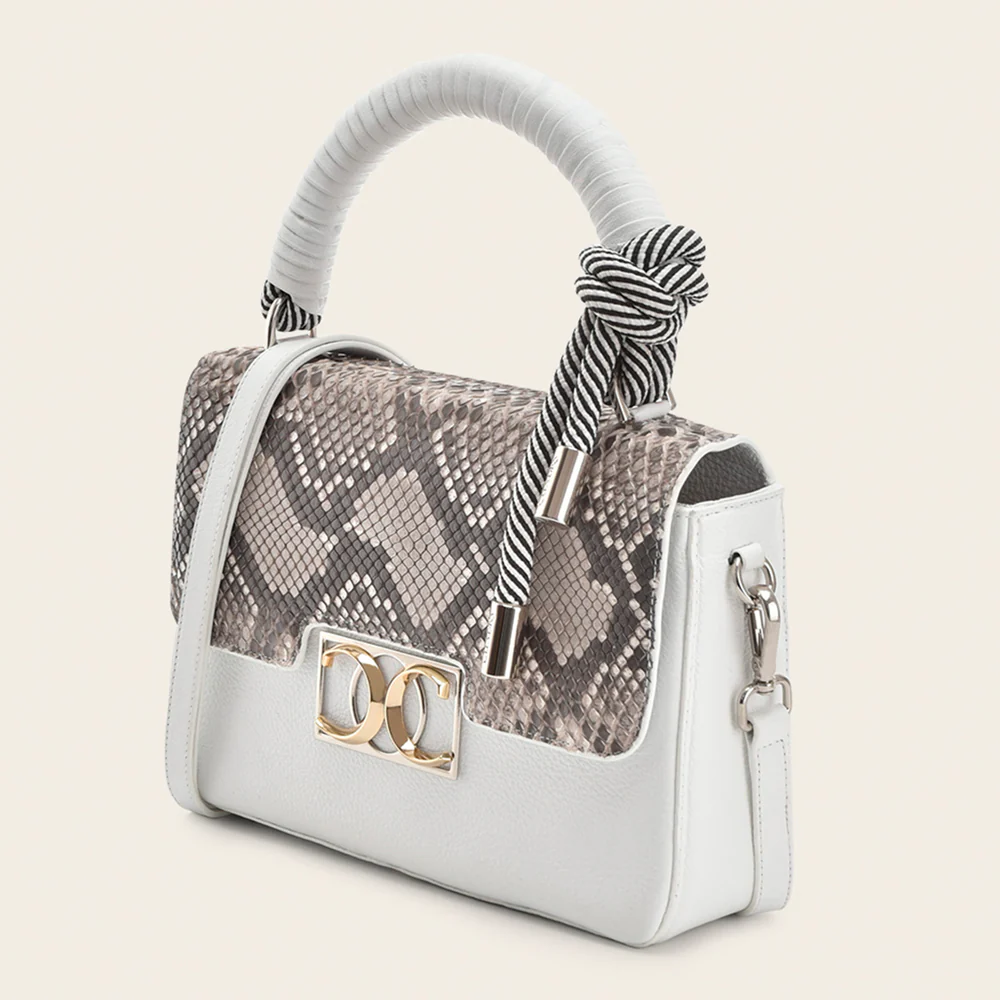 White top handle handbag