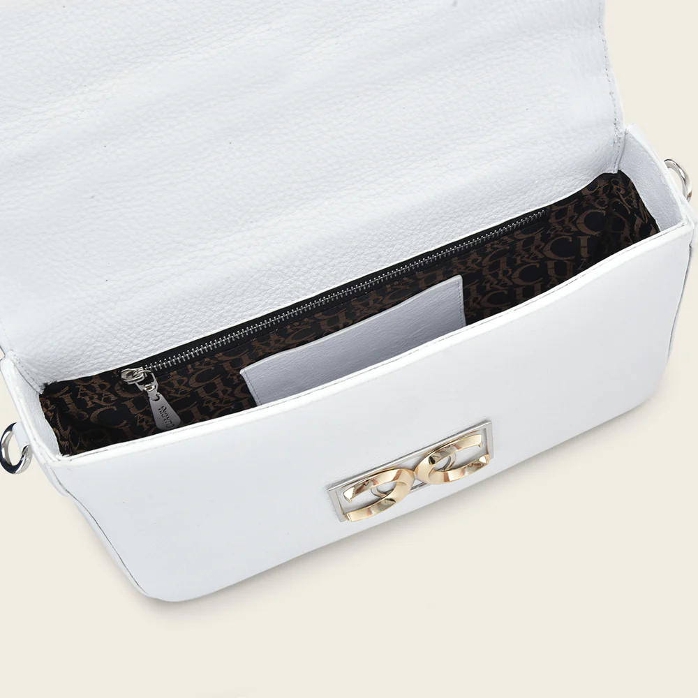 White top handle handbag