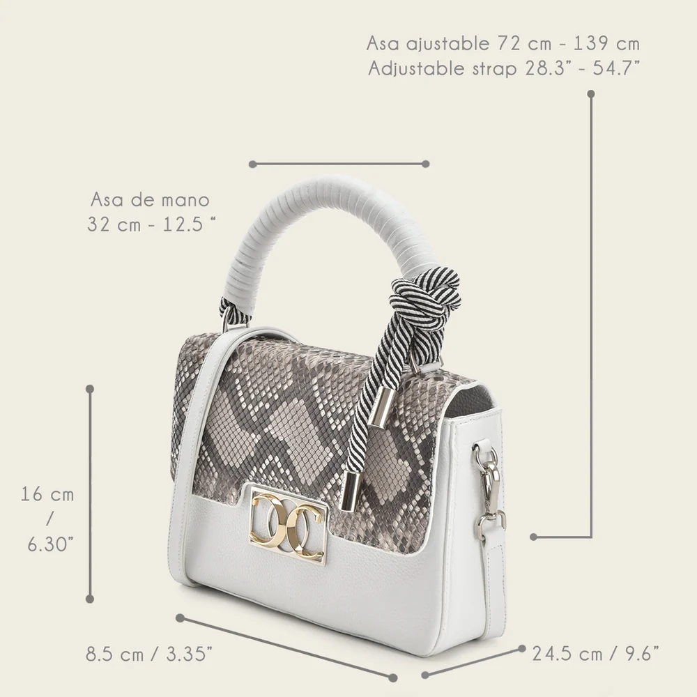 White top handle handbag