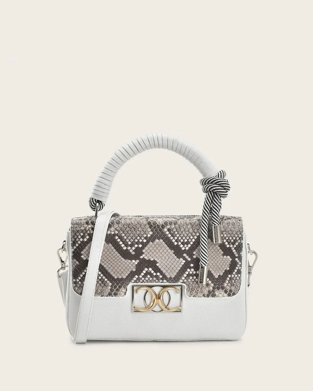 White top handle handbag