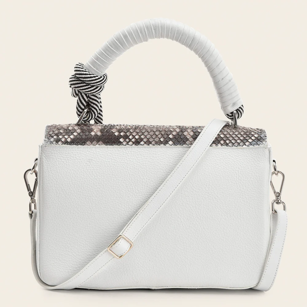 White top handle handbag
