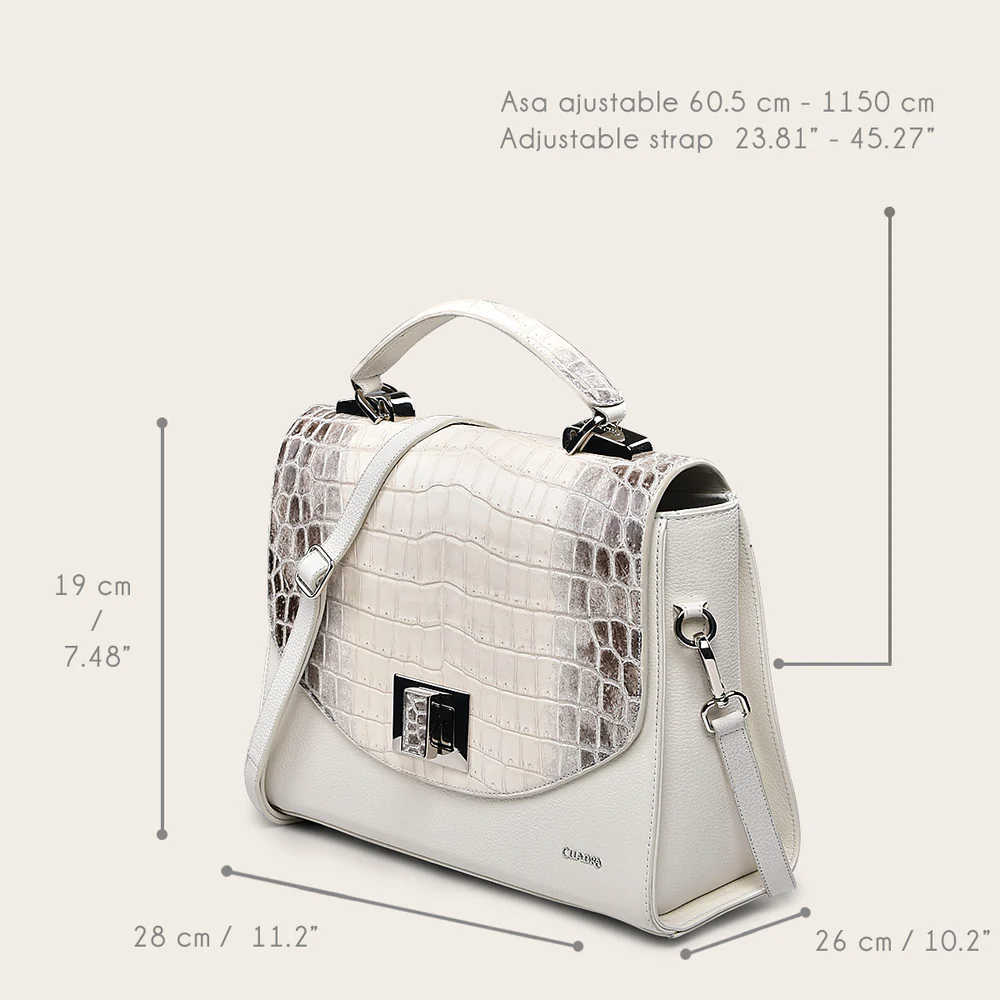 White ultra exotic flap handbag 20 White ultra exotic flap handbag
