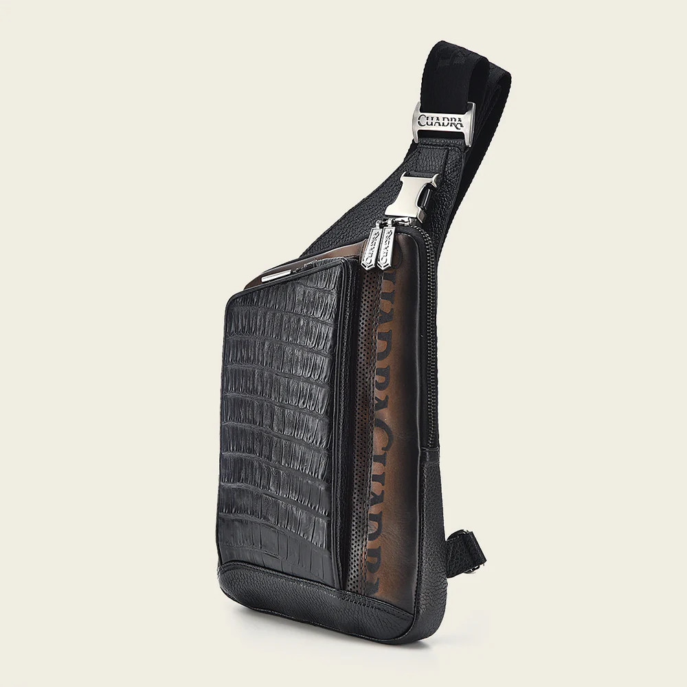 Black exotic shoulder bag