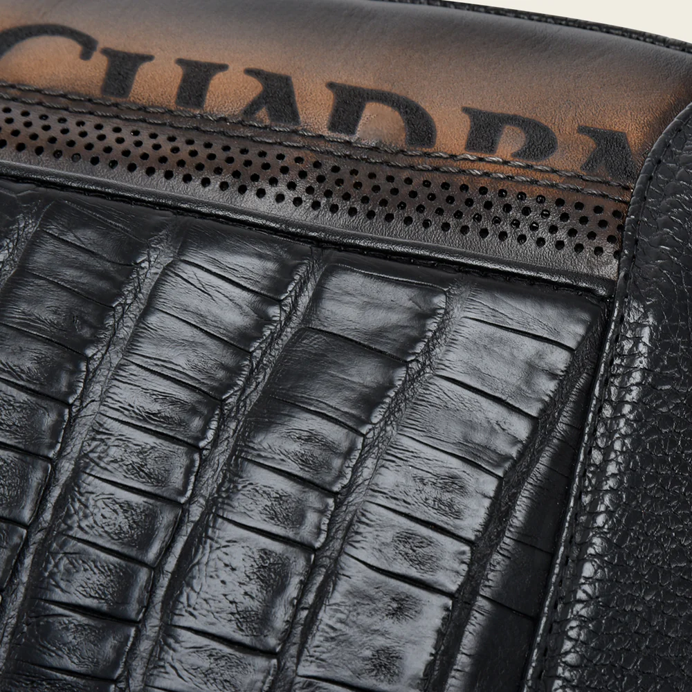 Black exotic shoulder bag