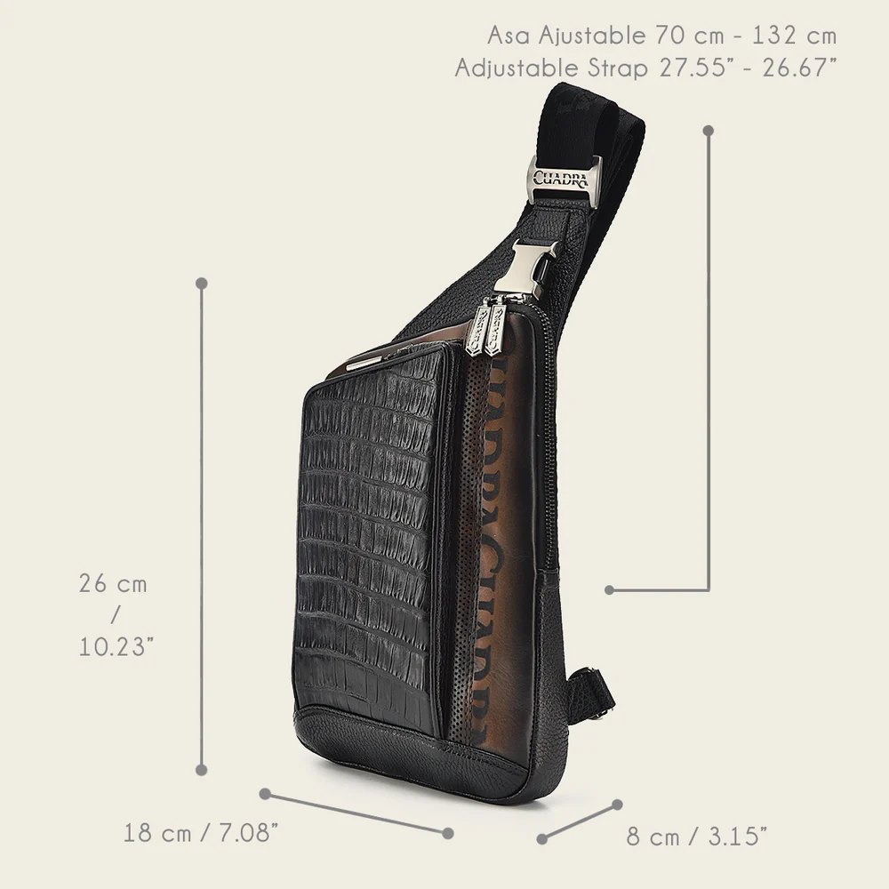 Black exotic shoulder bag