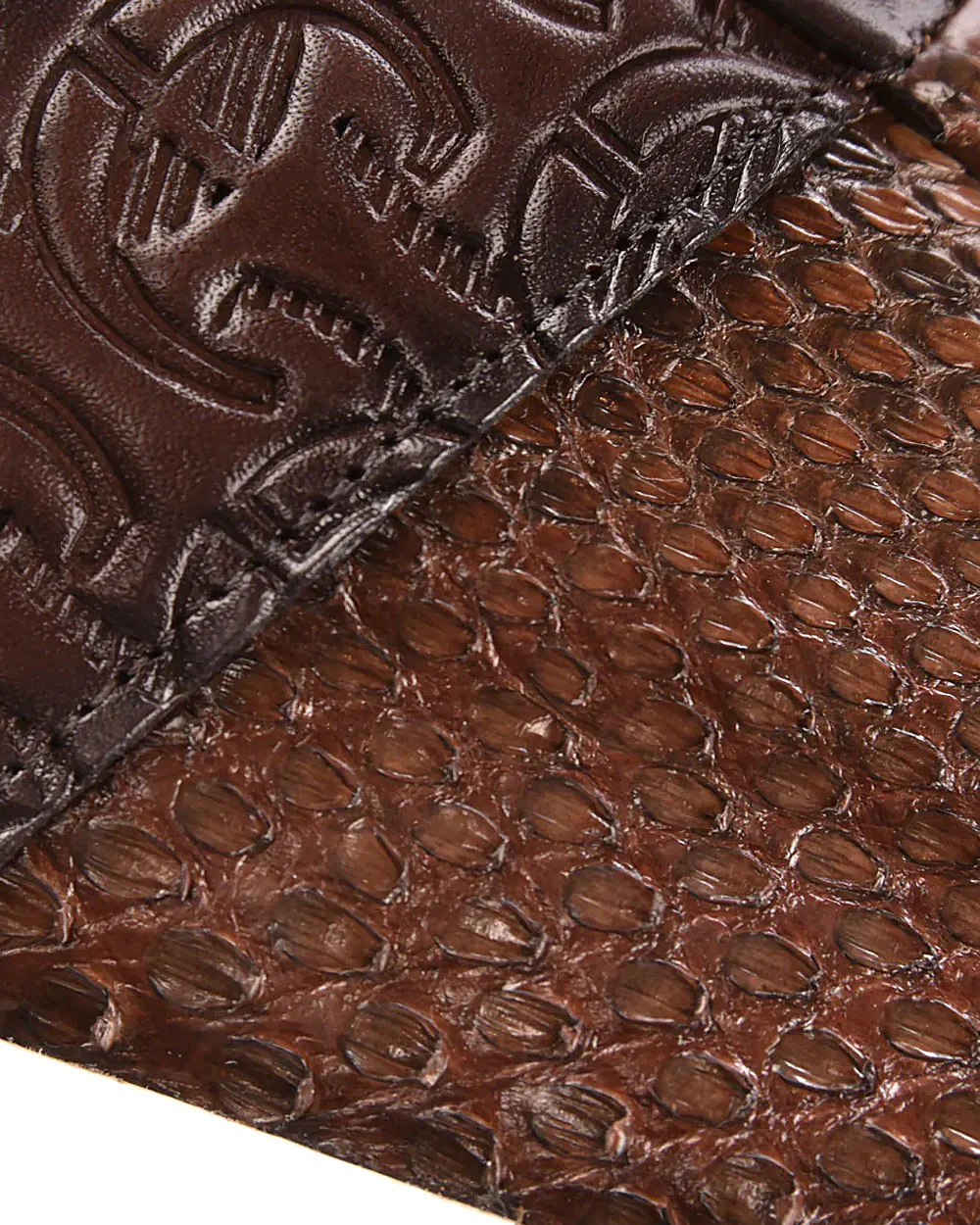 Sneakers engraved detail dark brown exotic leather 14 Sneakers engraved detail dark brown exotic leather