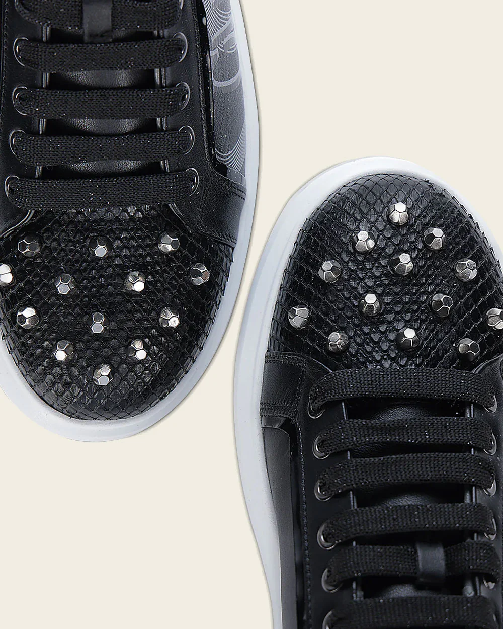 Sneakers black exotic leather 18 Sneakers black exotic leather