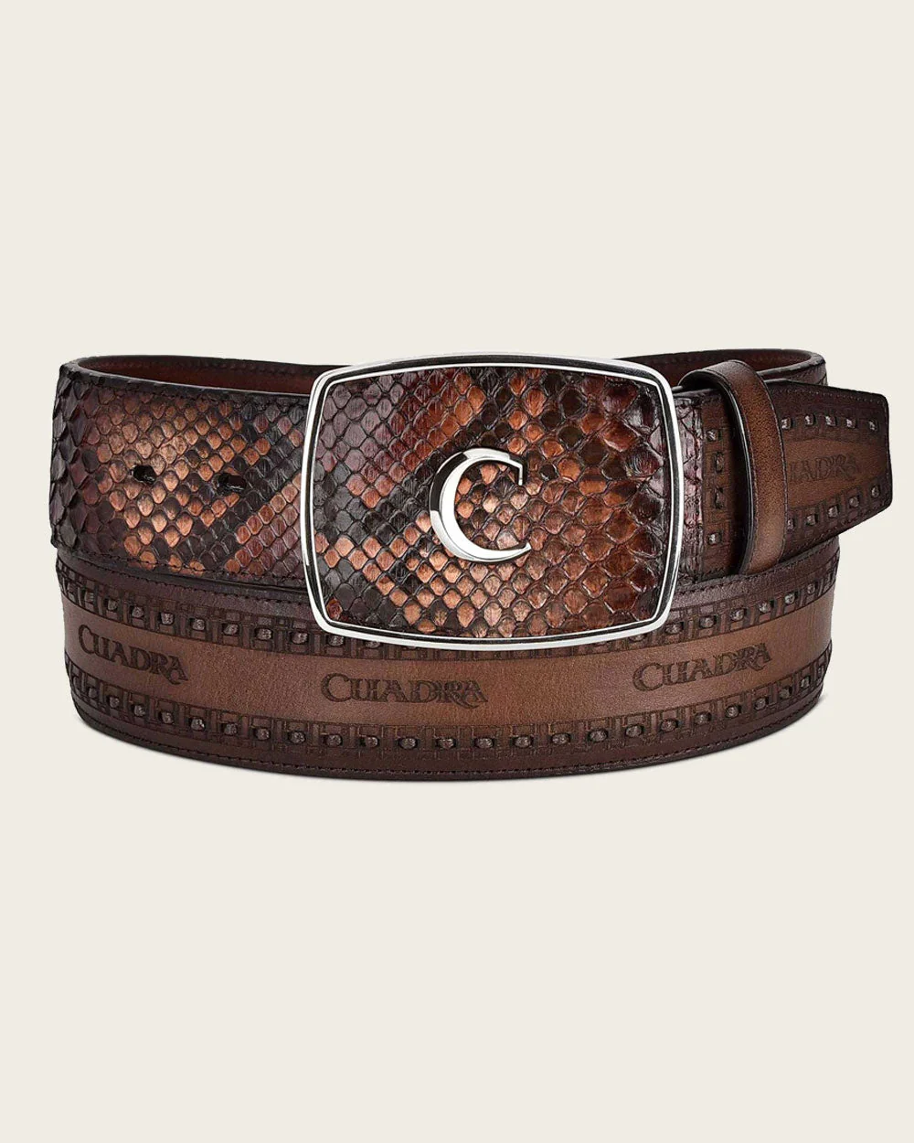 Brown western python Belt