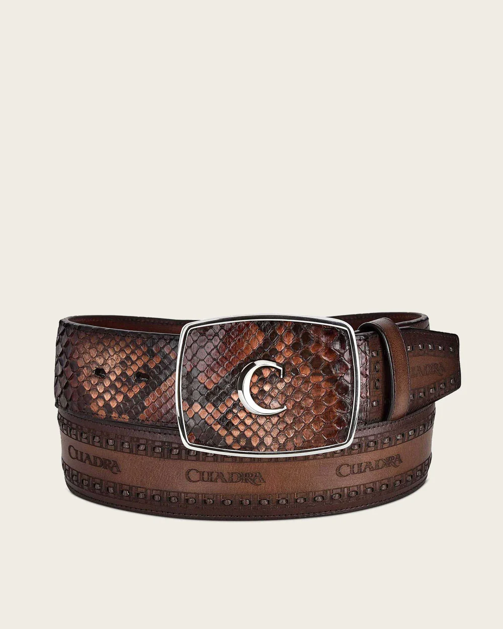Brown western python Belt 6 Brown western python Belt