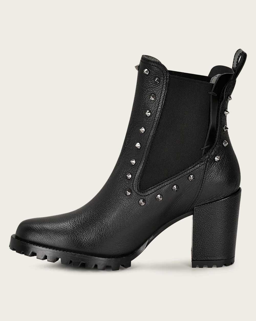 Ankle black bootie with spike studs 13 Ankle black bootie with spike studs