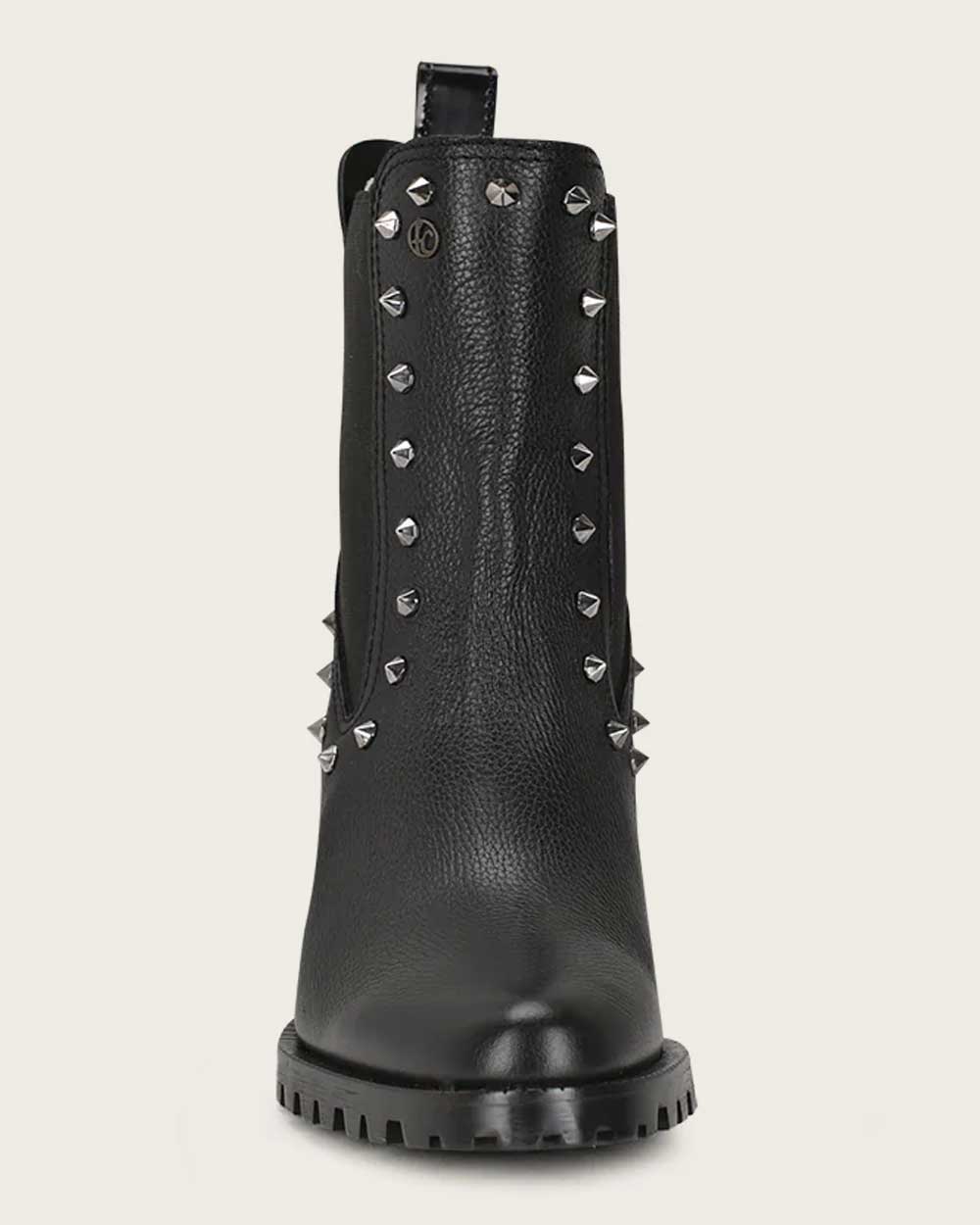 Ankle black bootie with spike studs 14 Ankle black bootie with spike studs