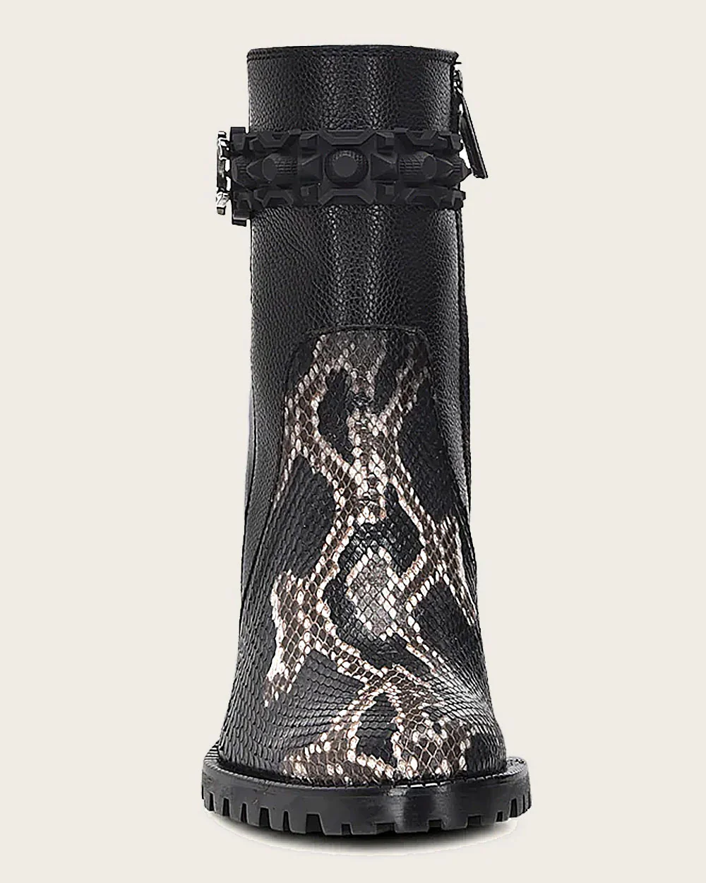 Ankle black exotic toecap bootie 6 Ankle black exotic toecap bootie