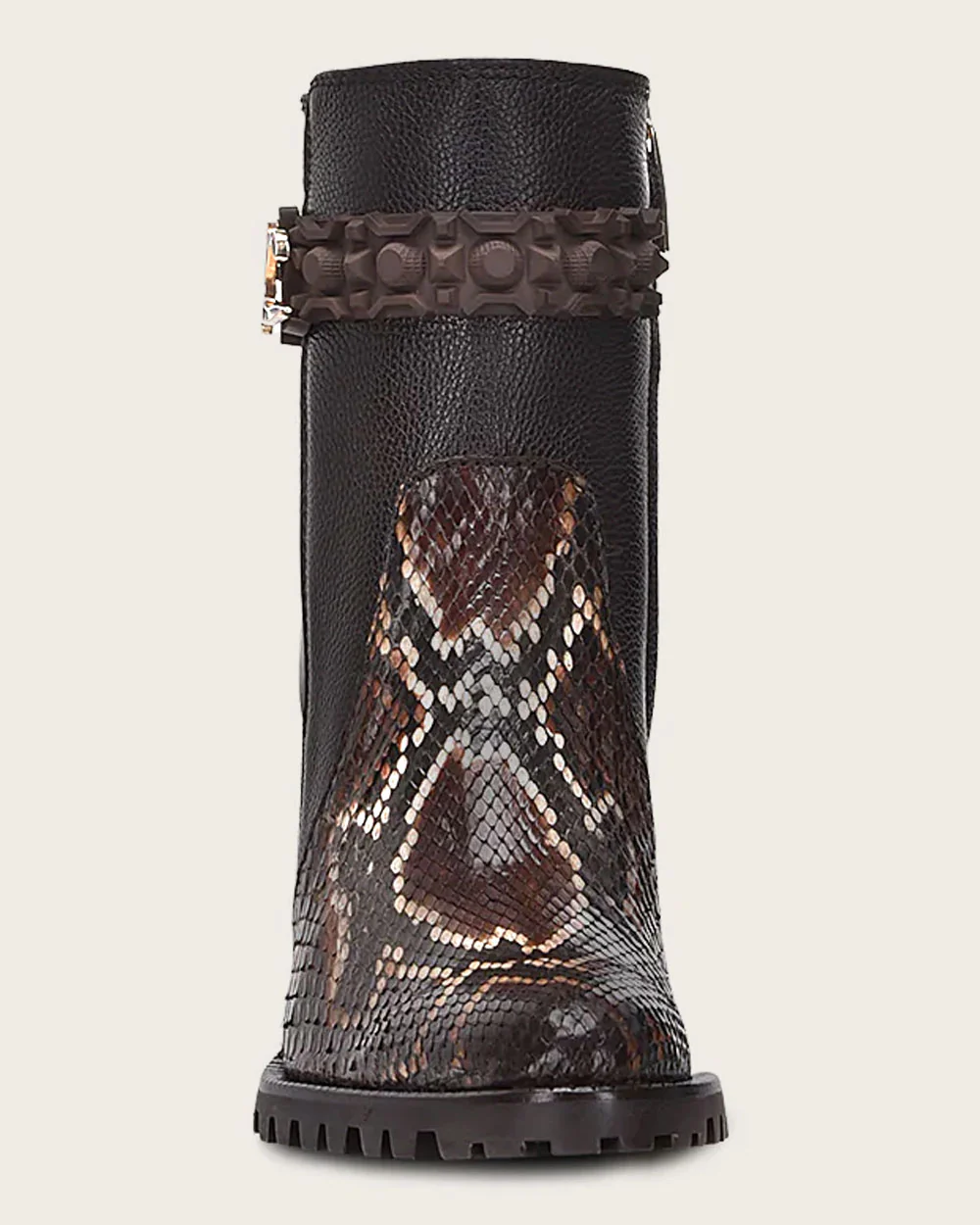 Ankle brown exotic toecap bootie 14 Ankle brown exotic toecap bootie