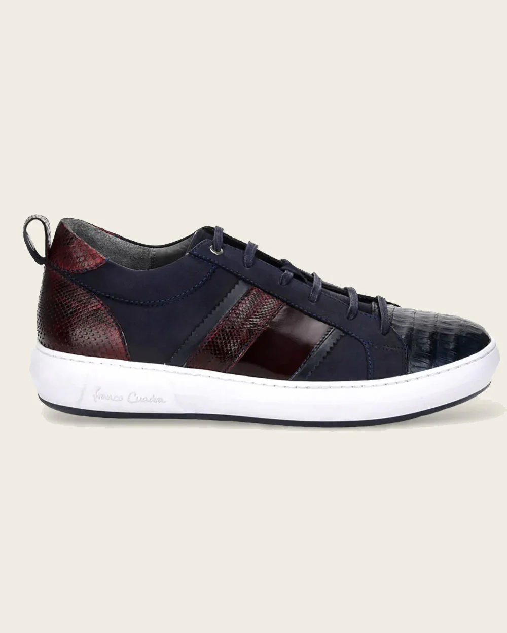 Sneakers navy exotic leather 12 Sneakers navy exotic leather