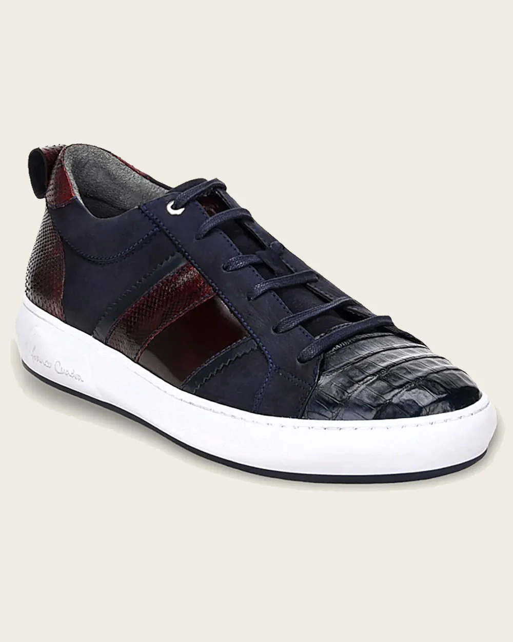 Sneakers navy exotic leather 8 Sneakers navy exotic leather