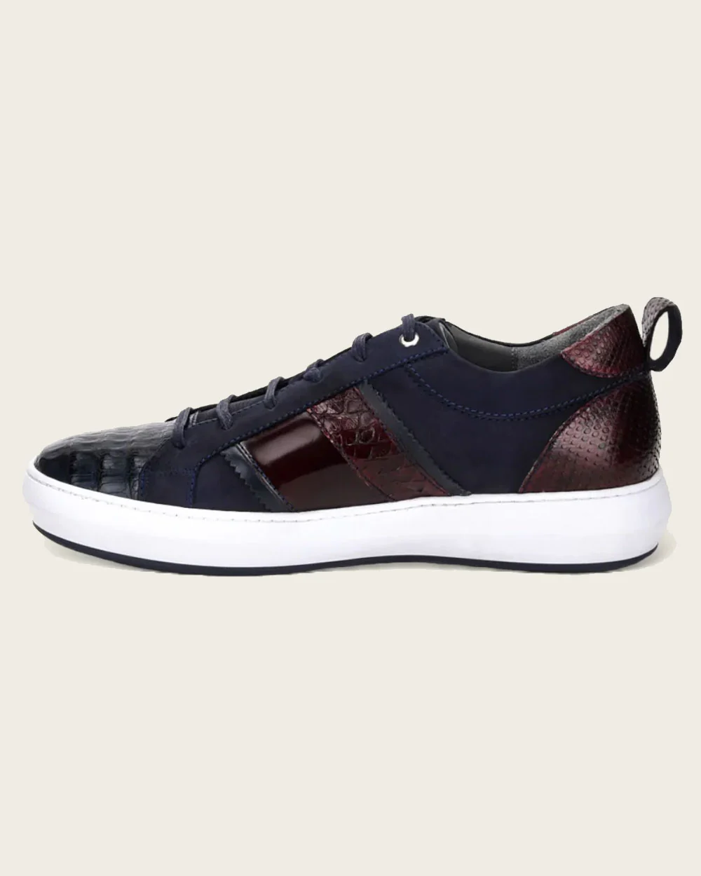 Sneakers navy exotic leather 9 Sneakers navy exotic leather
