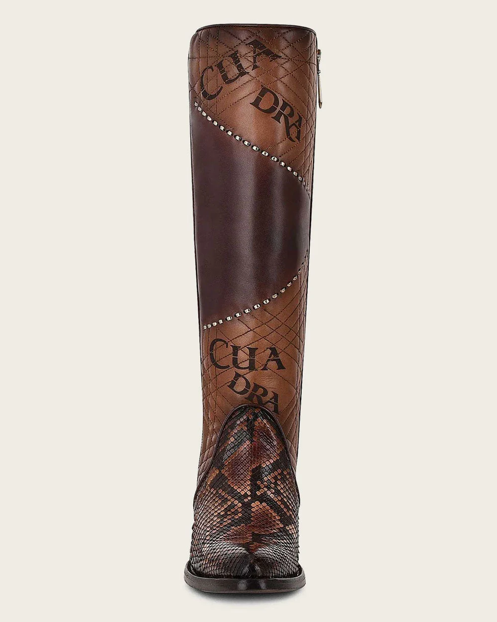 Tall Engraved Brown Exotic Boot 14 Tall Engraved Brown Exotic Boot