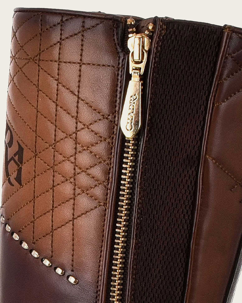 Tall Engraved Brown Exotic Boot 3 Tall Engraved Brown Exotic Boot