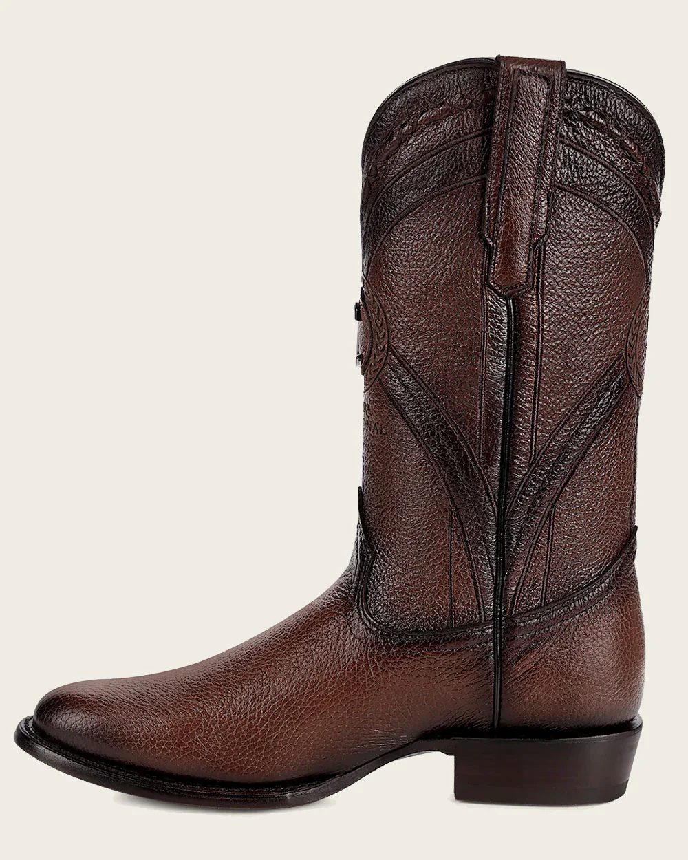 Western honey brown deer boot
