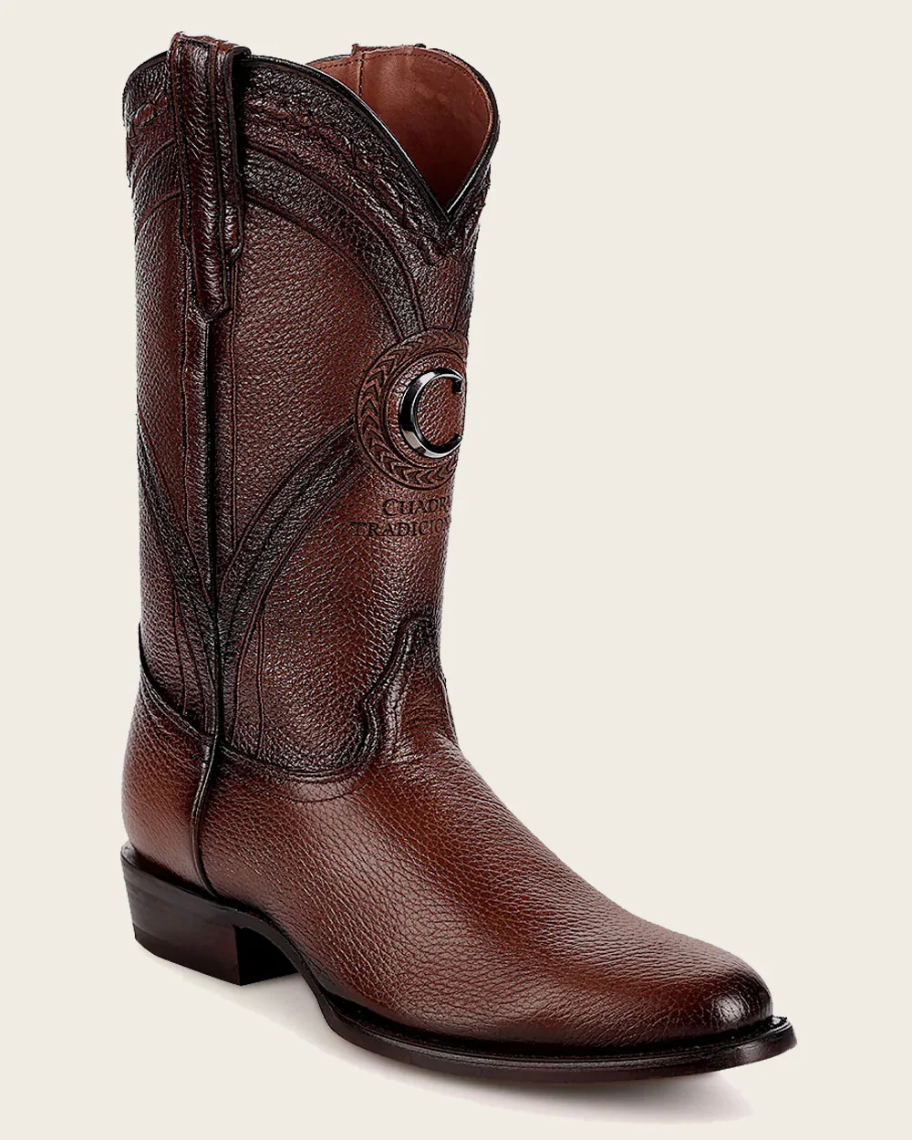 Western honey brown deer boot