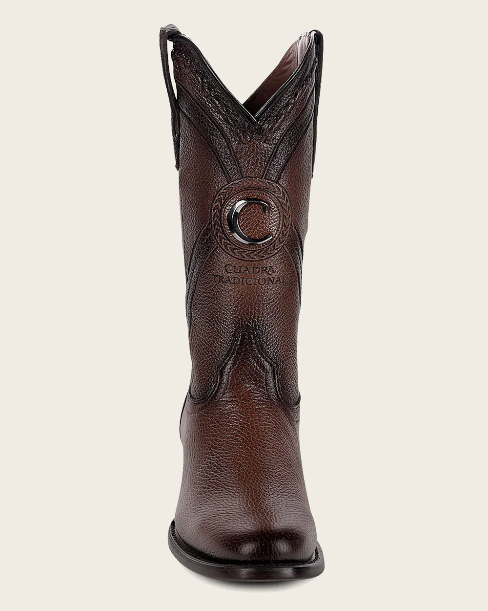 Western honey brown deer boot