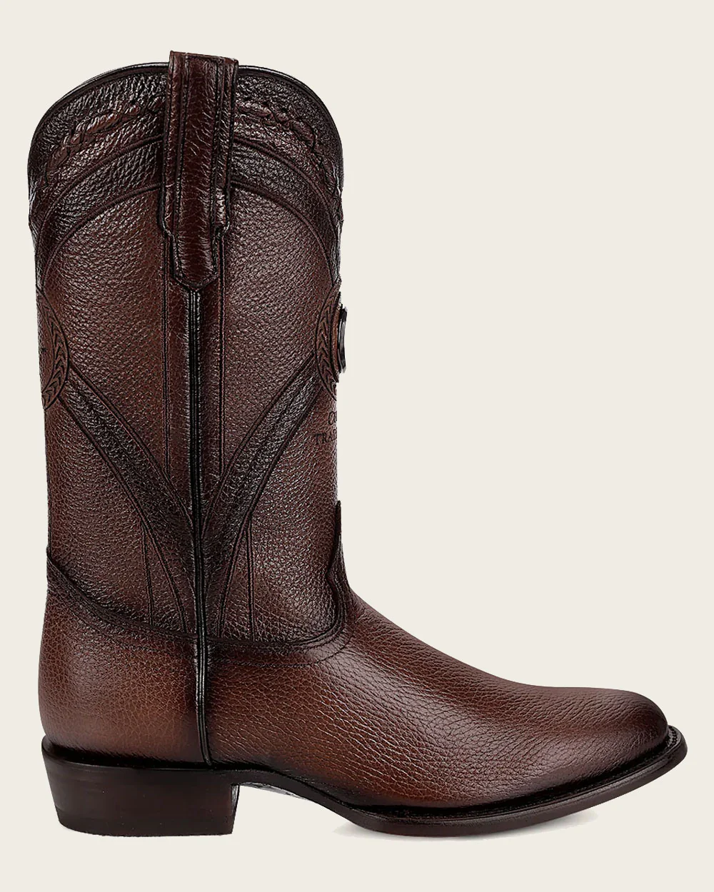 Western honey brown deer boot
