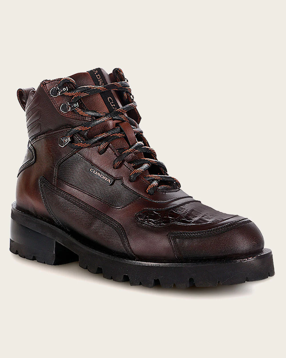 Urban dark brown exoltic boot