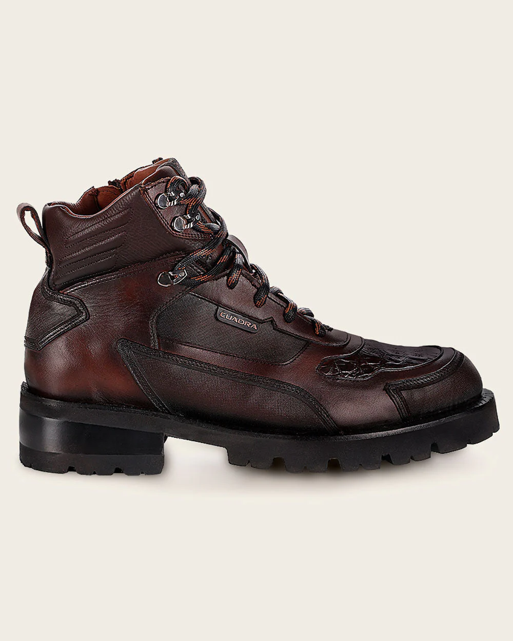Urban dark brown exoltic boot