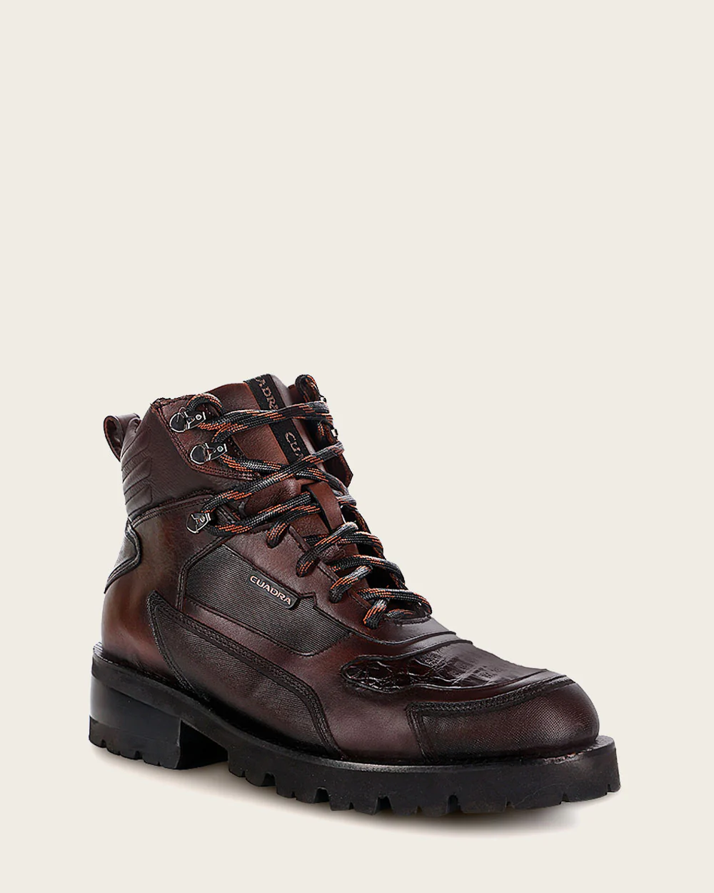 Urban dark brown exoltic boot