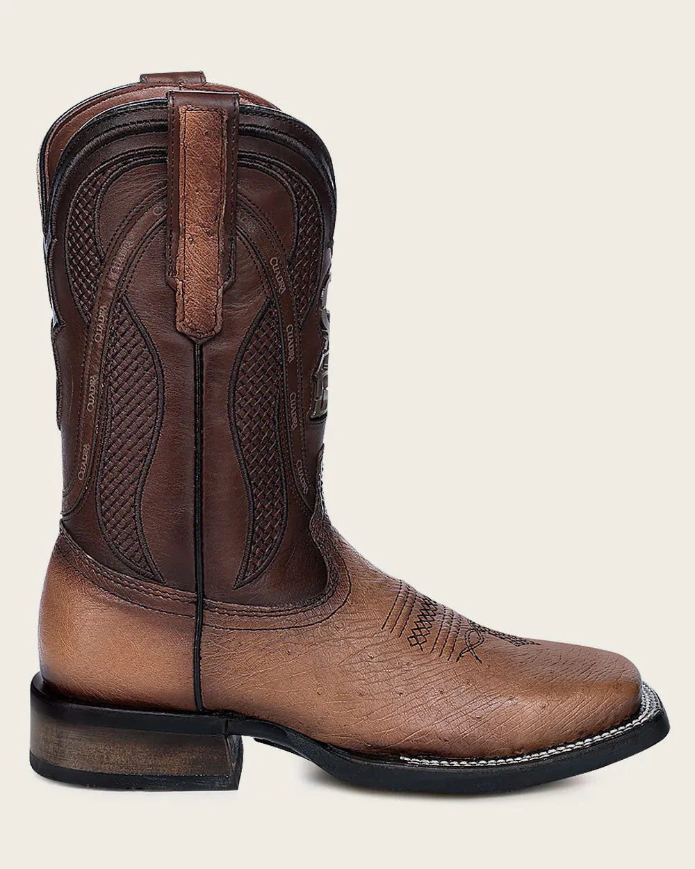 Handcrafted Honey Ostrich Rodeo Cowboy Boots