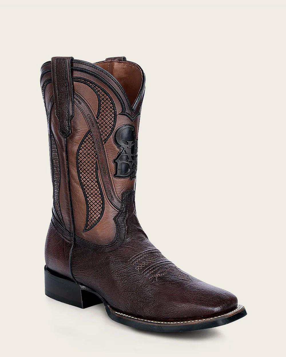 Handcrafted Brown Ostrich Rodeo Cowboy Boots