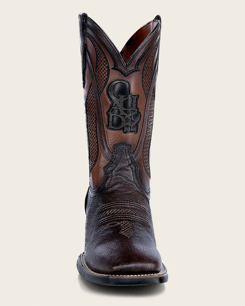 Handcrafted Brown Ostrich Rodeo Cowboy Boots