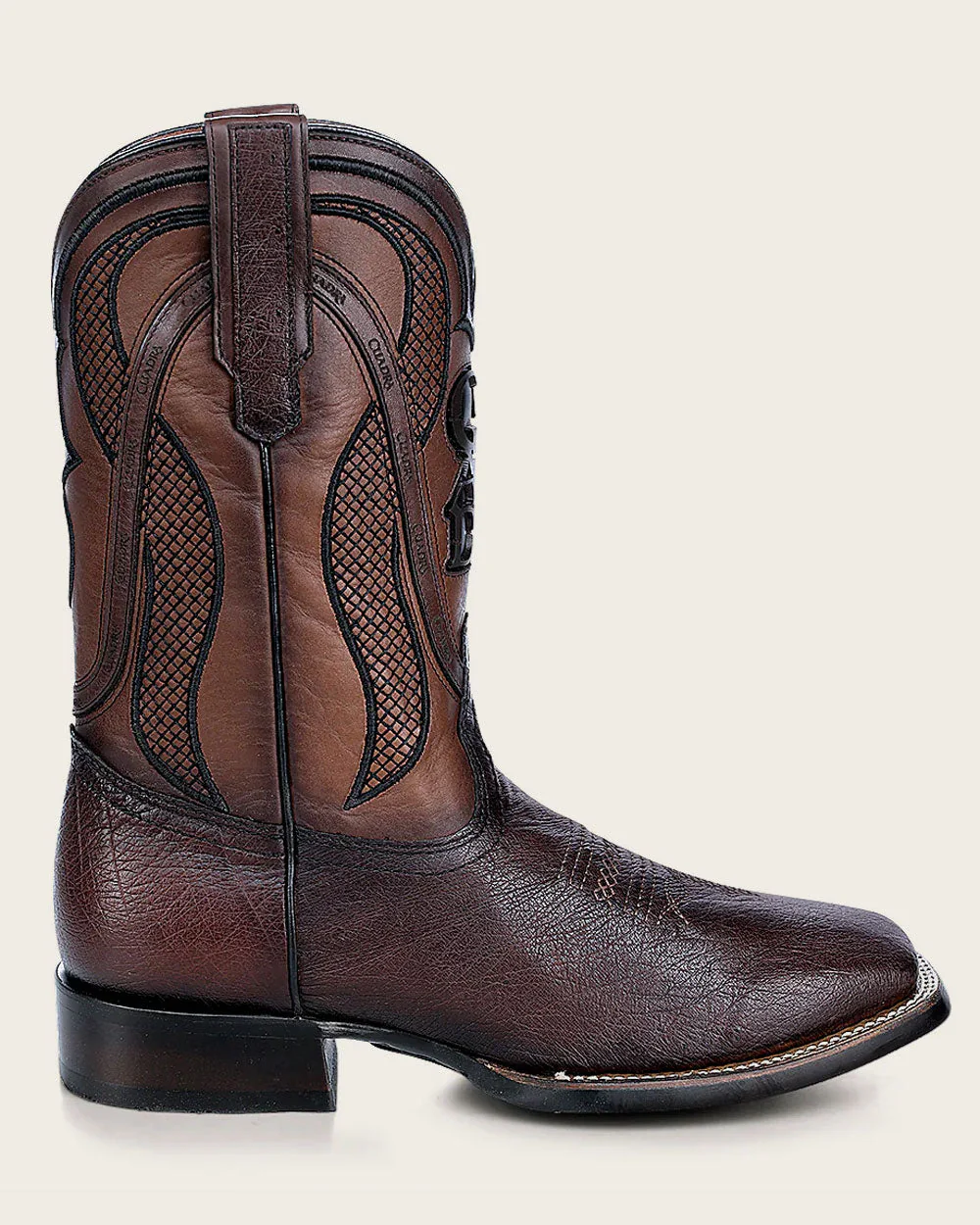 Handcrafted Brown Ostrich Rodeo Cowboy Boots