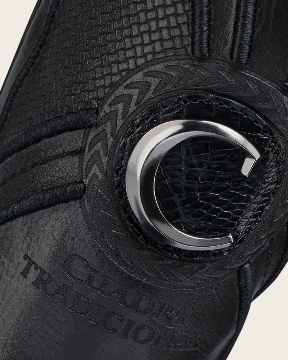 Western Black Exotic Cowboy Boot