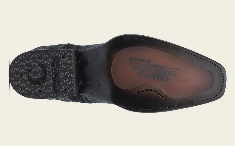 Western Black Exotic Cowboy Boot