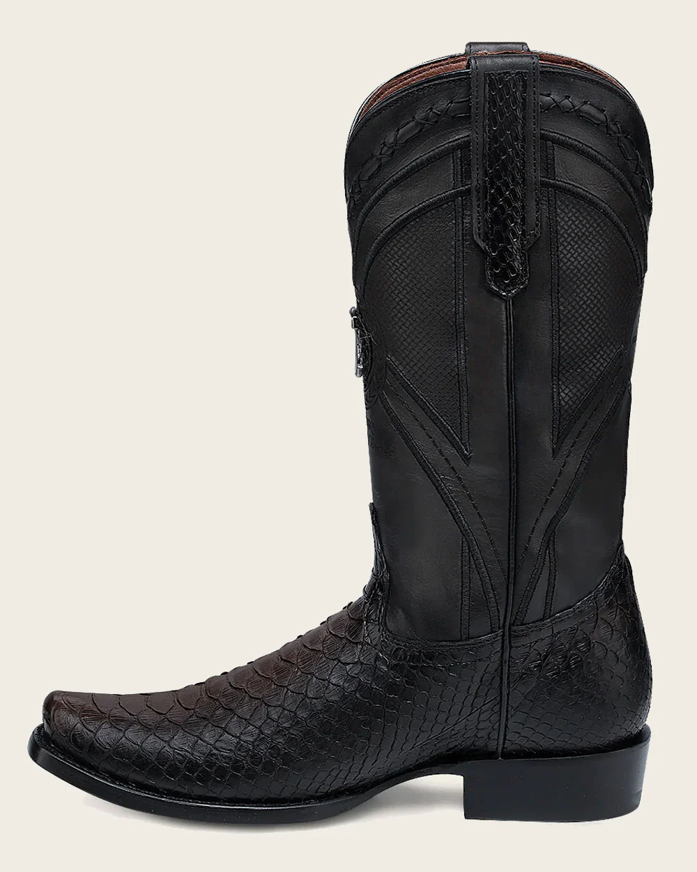 Western dark brown cowboy boot