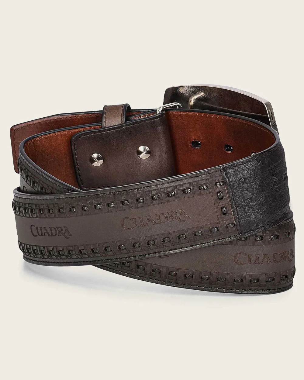 Black western ostrich Belt
