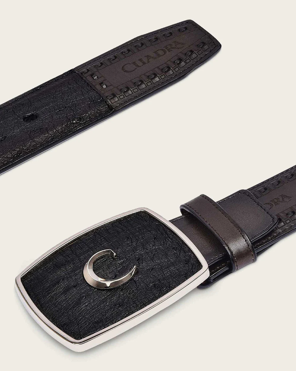 Black western ostrich Belt